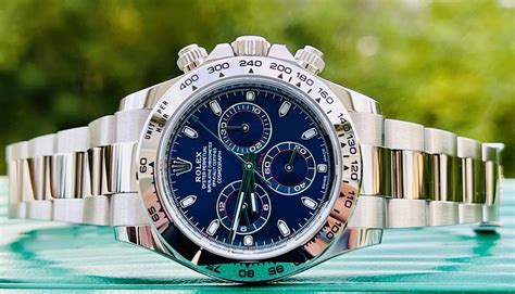 rolex white gold blue